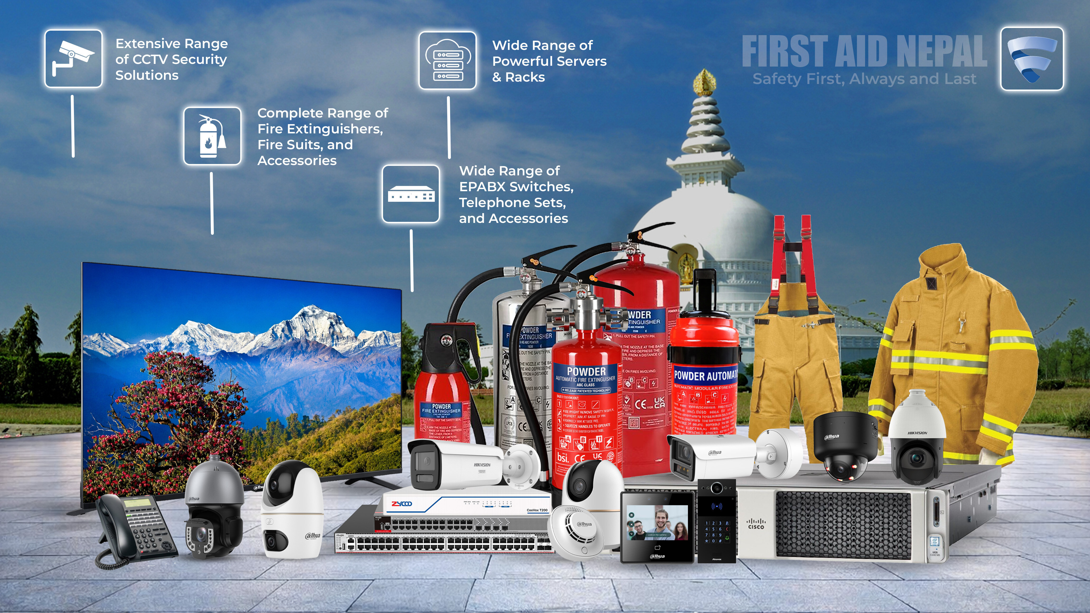 Best Place to Buy Fire Safety, Protection & IT Network Equipment's in Nepal