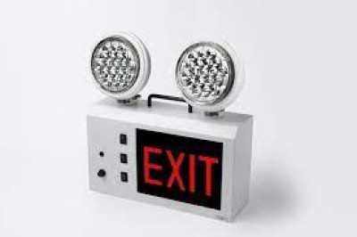 Emergency Exit Door Sign & Light
