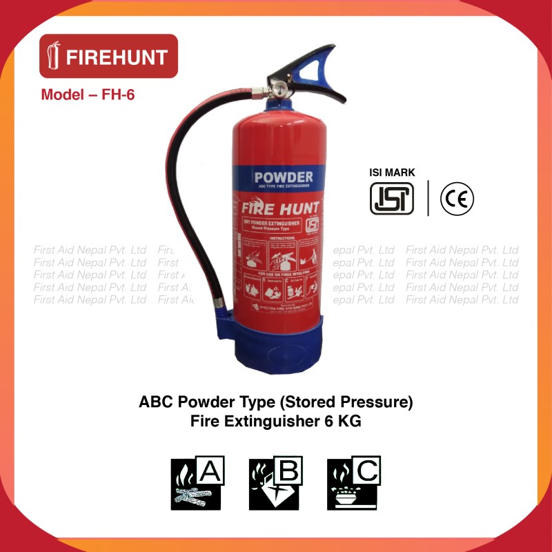 6 KG Fire HUNT ABC Fire Extinguisher