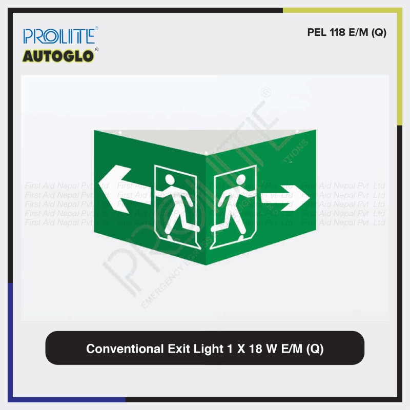Conventional Exit Light 1 X 18 W EM (Q)