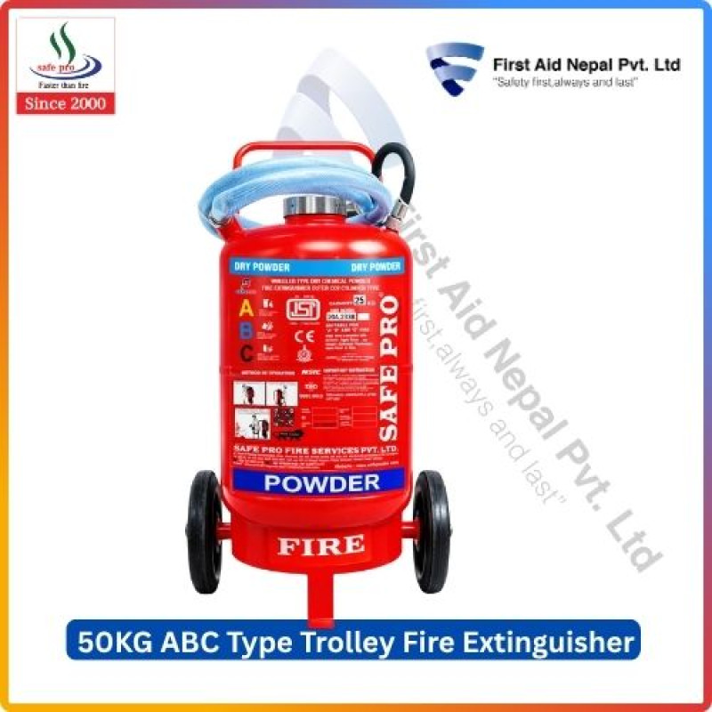 50 KG Trolley Type Fire Extinguisher.